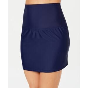 Island Escape La Palma High-Waist Tummy Control Swim Skirt Navy 10